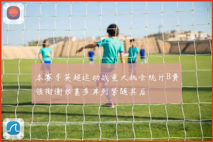 本赛季英超运动战重大机会统计B费领衔谢尔基多库列紧随其后